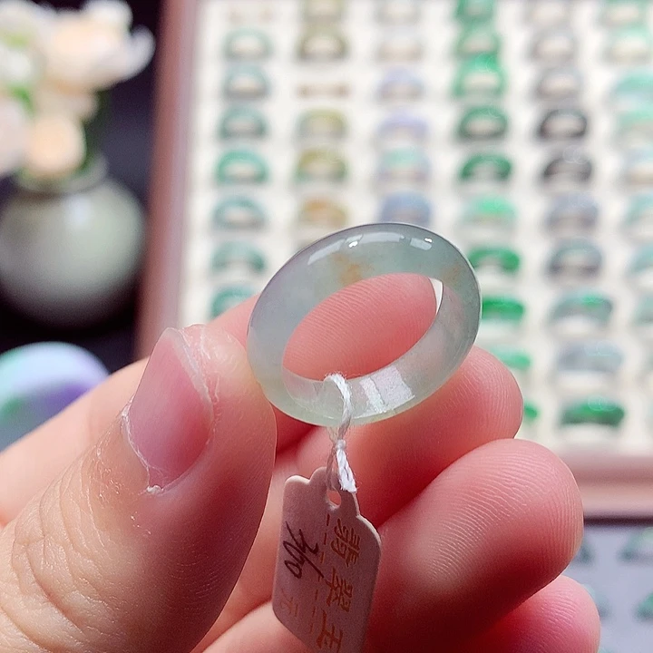 翡翠未镶嵌戒指14-15号