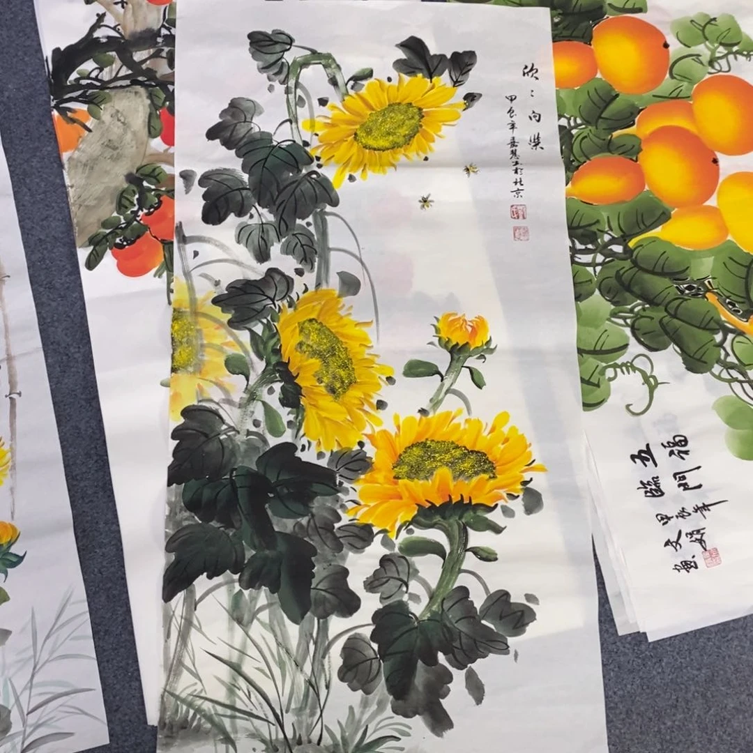 国画春*尺寸100✖️50三尺手绘
