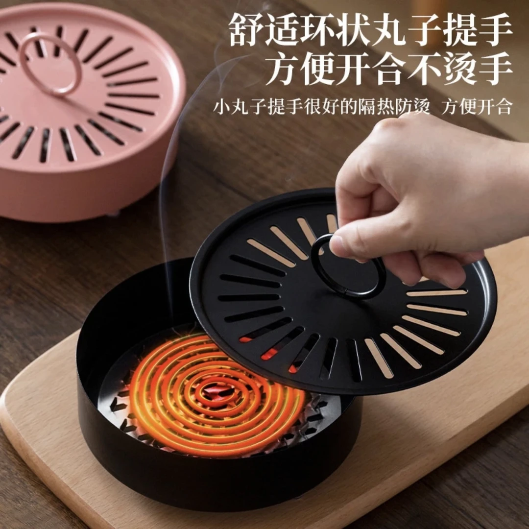 2025蚊香盘美观耐用蚊香盒家用办公室可用带盖多功能