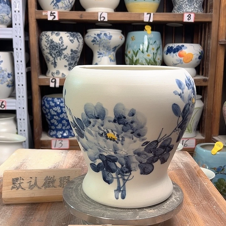 陶鱼尾兰兰牡丹陶瓷