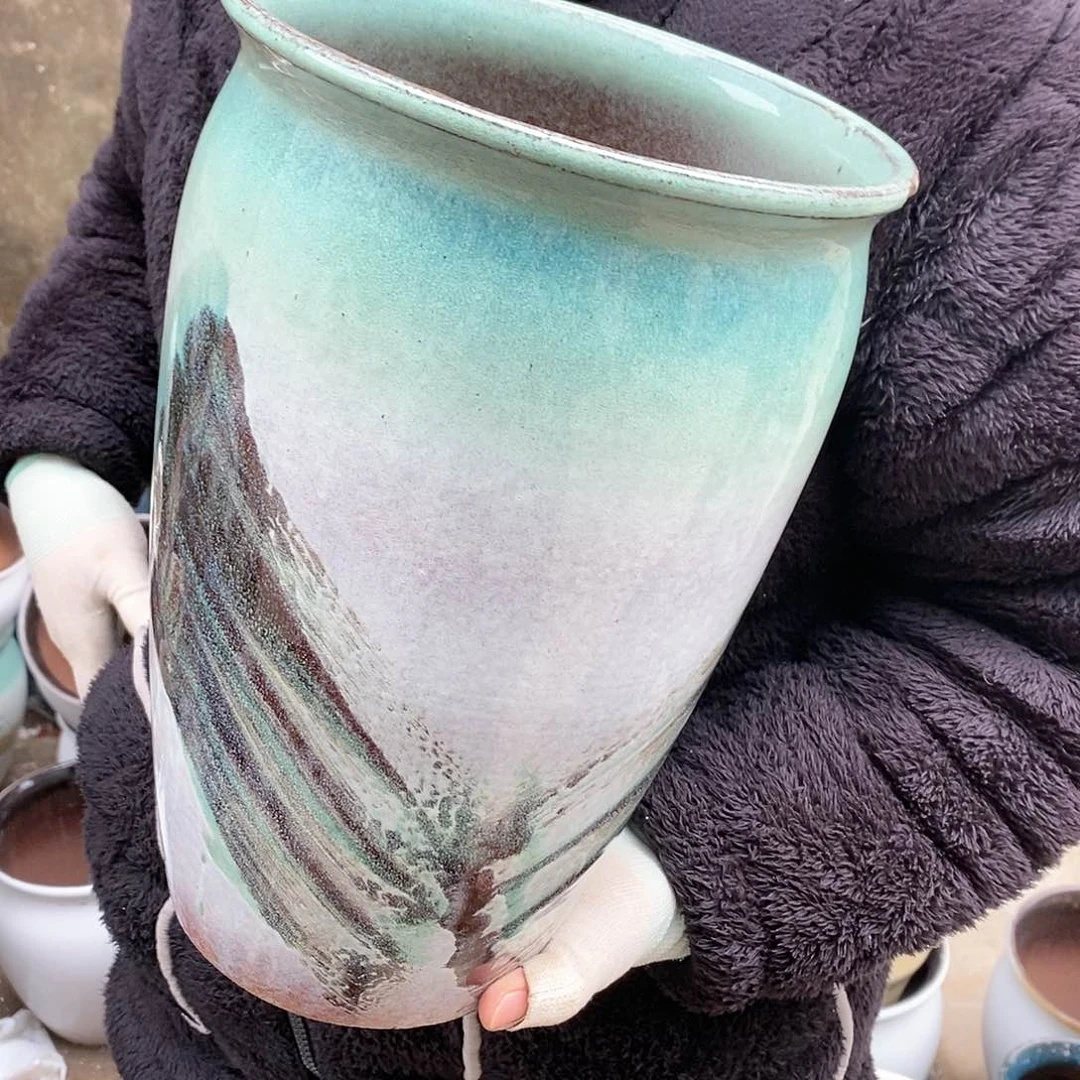 紫砂花盆瑕疵口20高31