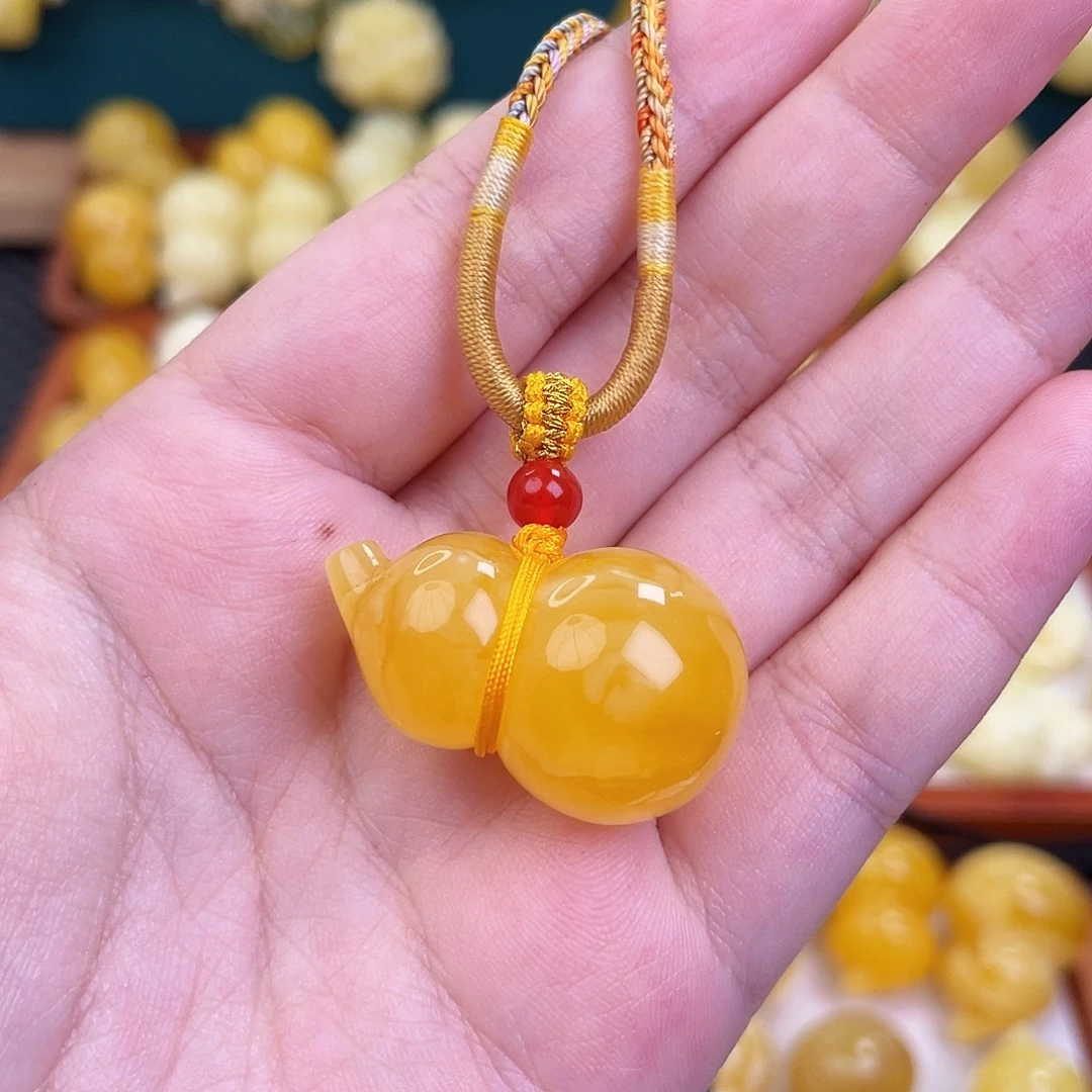 蜜蜡未镶嵌毛衣链蜜蜡