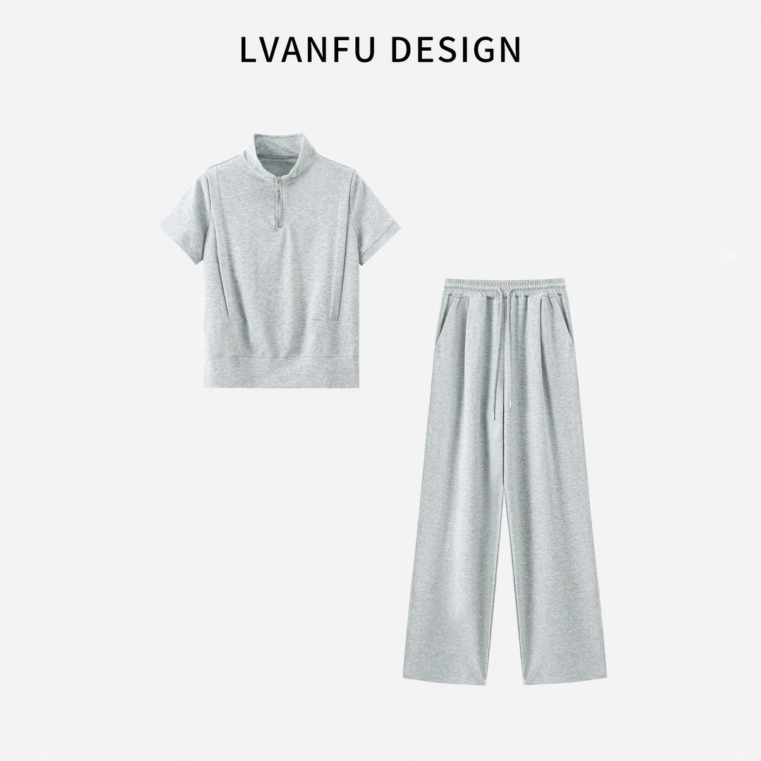 夏季新款时尚气质休闲短袖显瘦气质套装JY783A/ZN