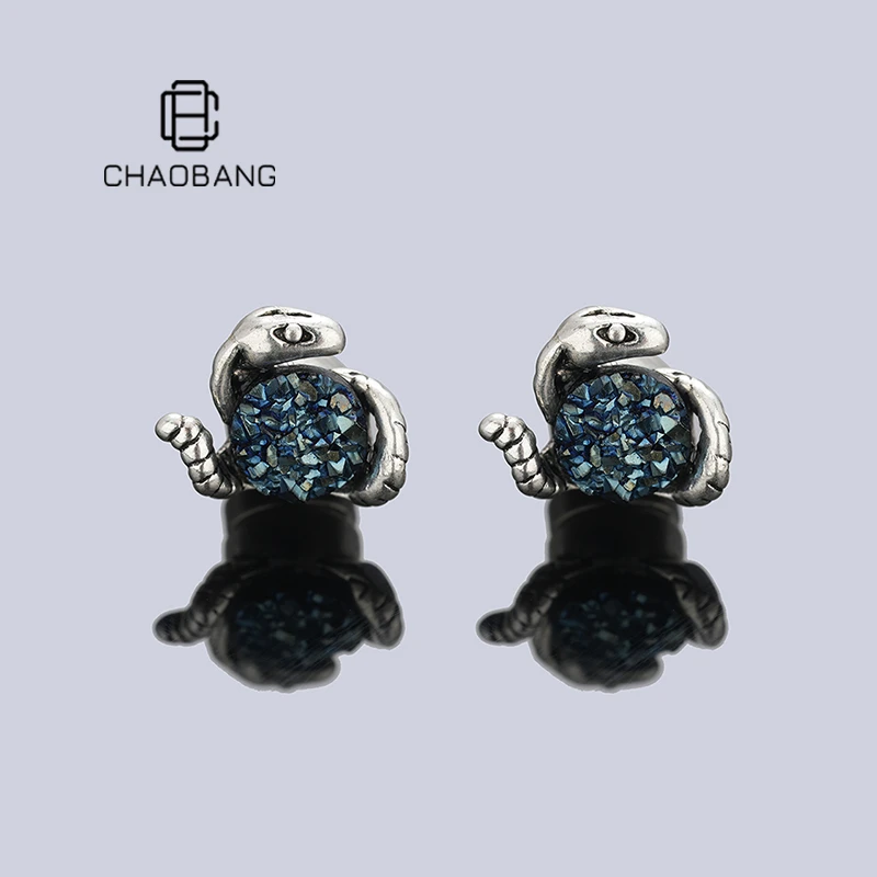 chaobang/潮邦 铜合金耳饰 彩色晶簇磁吸无耳洞耳夹ins美杜莎之瞳