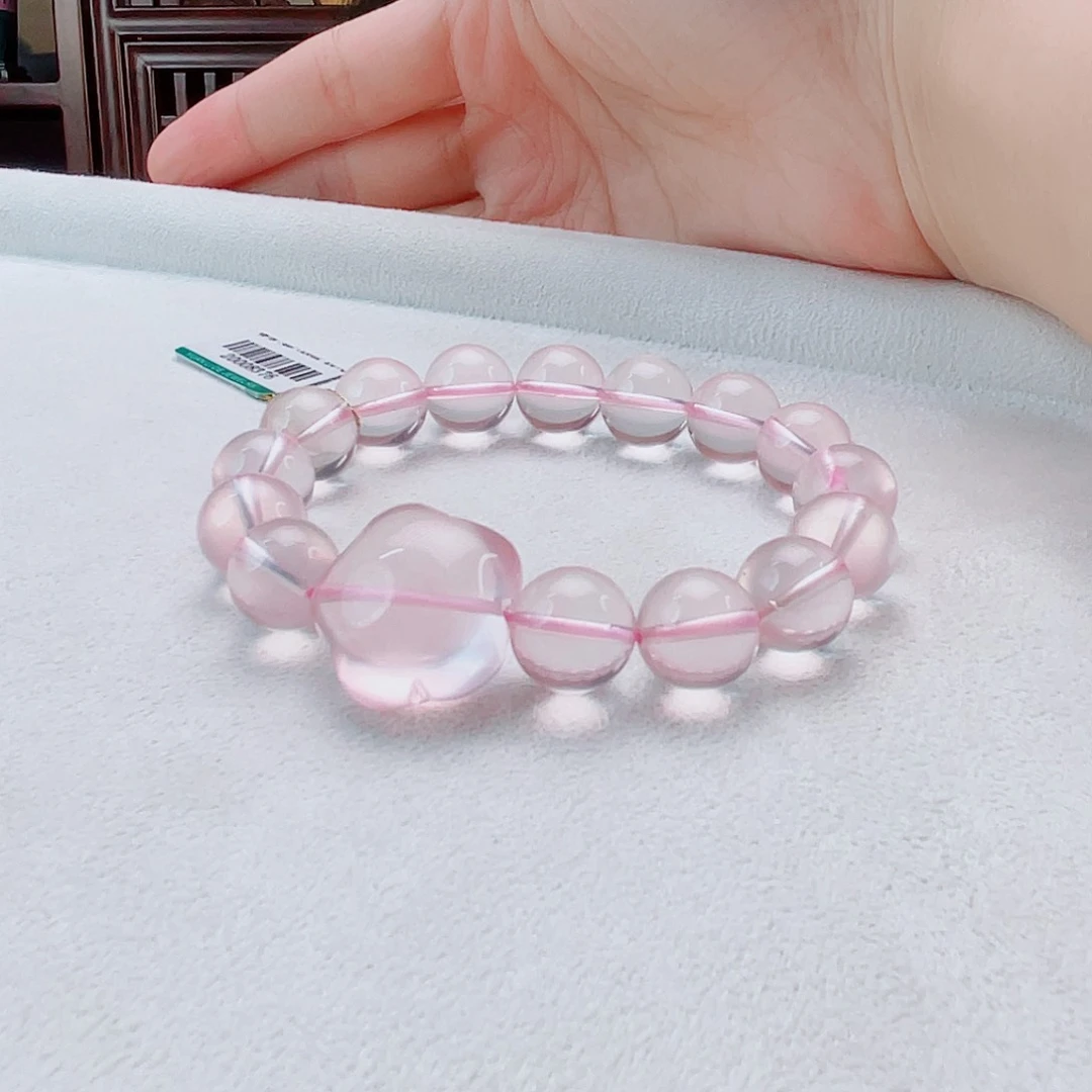 水晶手链未镶嵌粉水晶