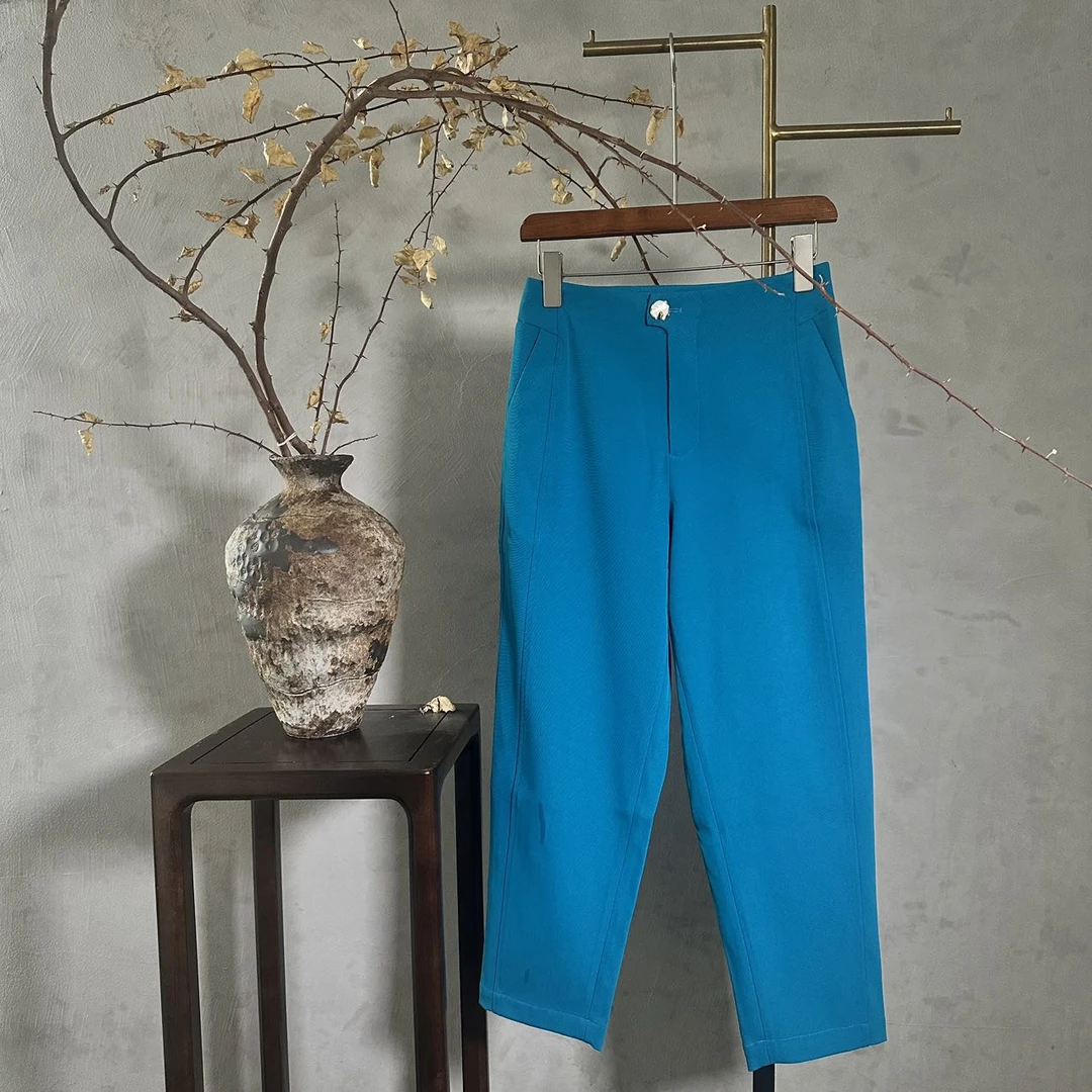 垂感休闲九分裤22275