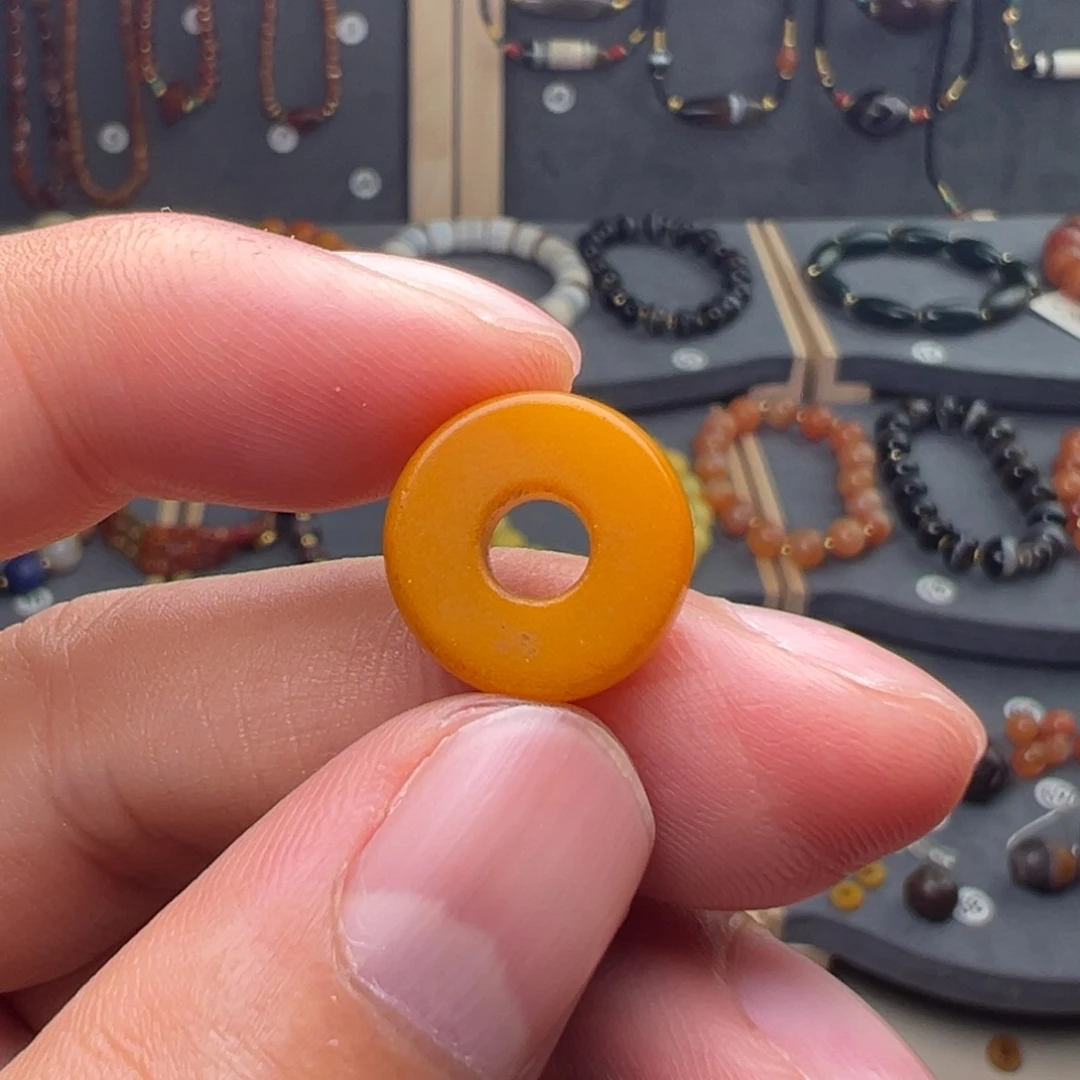 琥珀未镶嵌裸石蜜蜡单珠