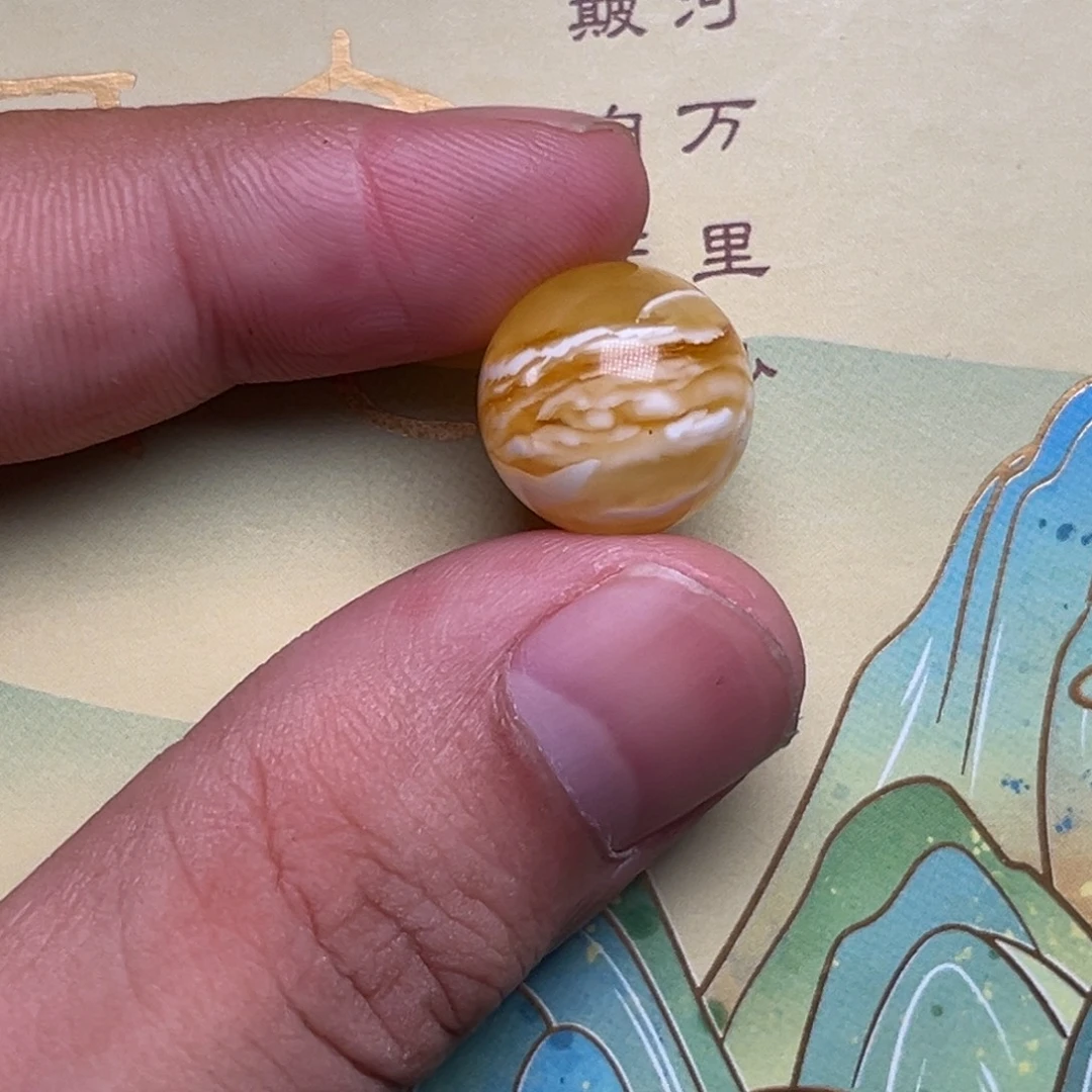 琥珀未镶嵌裸石蜜蜡虎皮14.6