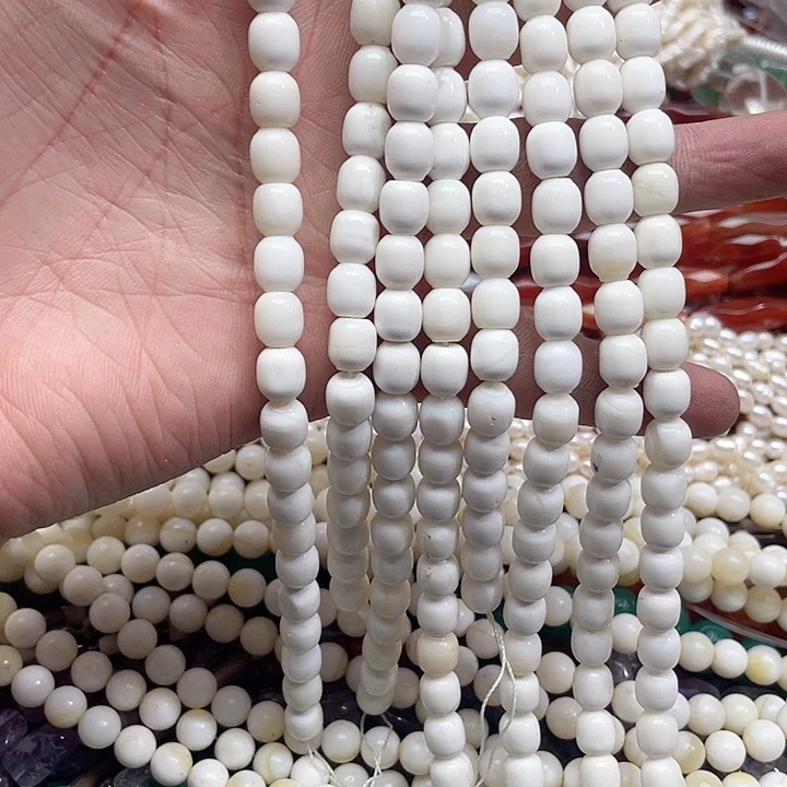 玛瑙/玉髓珠宝半成品未镶嵌一条7.7x9mm车车桶珠