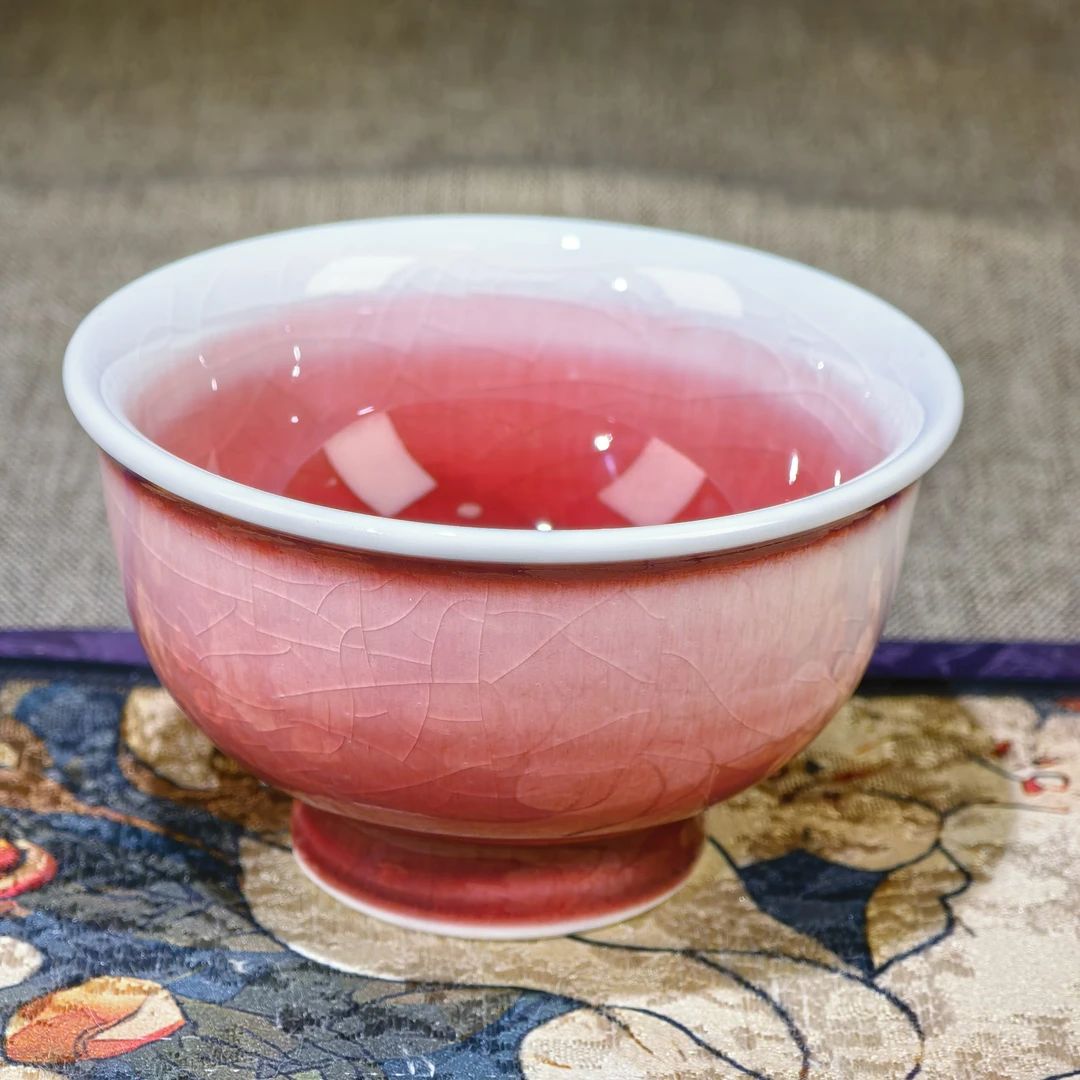 宝石红渐变圆融杯1205