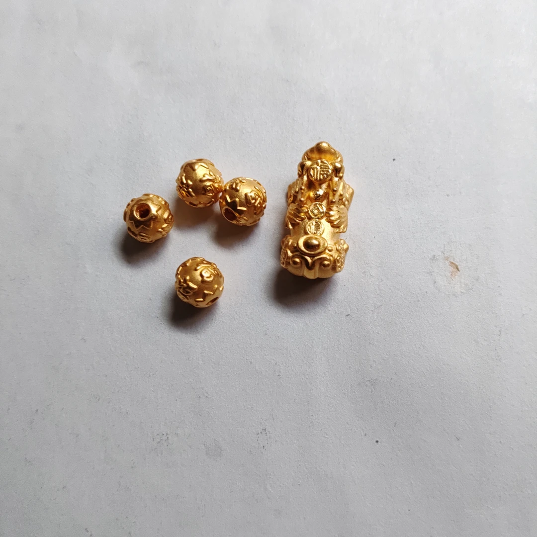 金元宝足金999貔貅珠子首饰