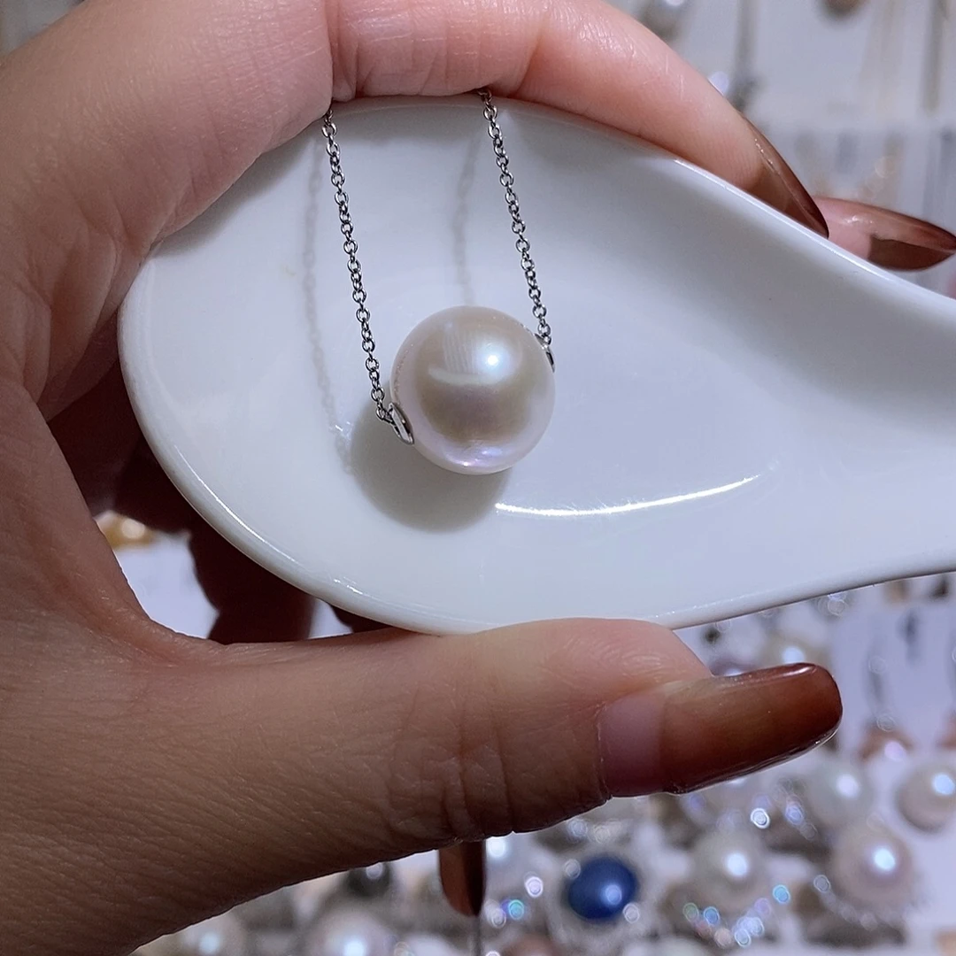 吊坠(赠链)淡水珍珠银S925镶嵌w13.3