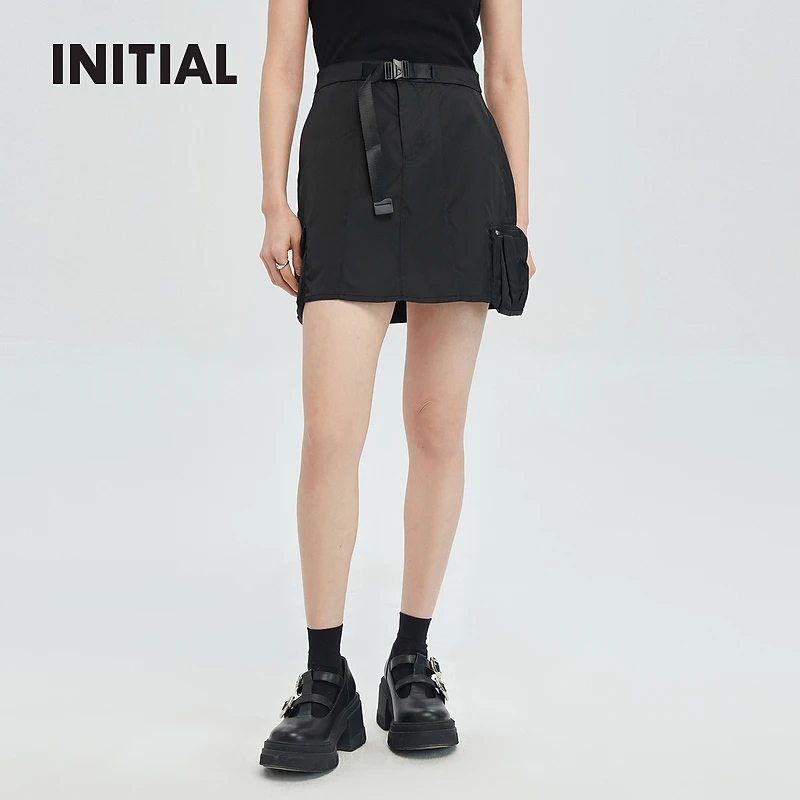 【商场同款】INITIAL24春季新款机能风短款半身裙女24SKTFMCXX054