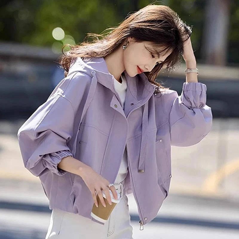 2025初秋薄款韩式通勤小个子宽松休闲短外套女士小众百搭夹克上衣