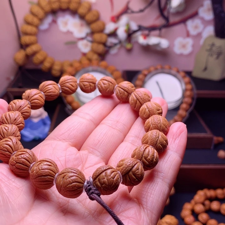 桃核手串竹**悠龙纹桃核