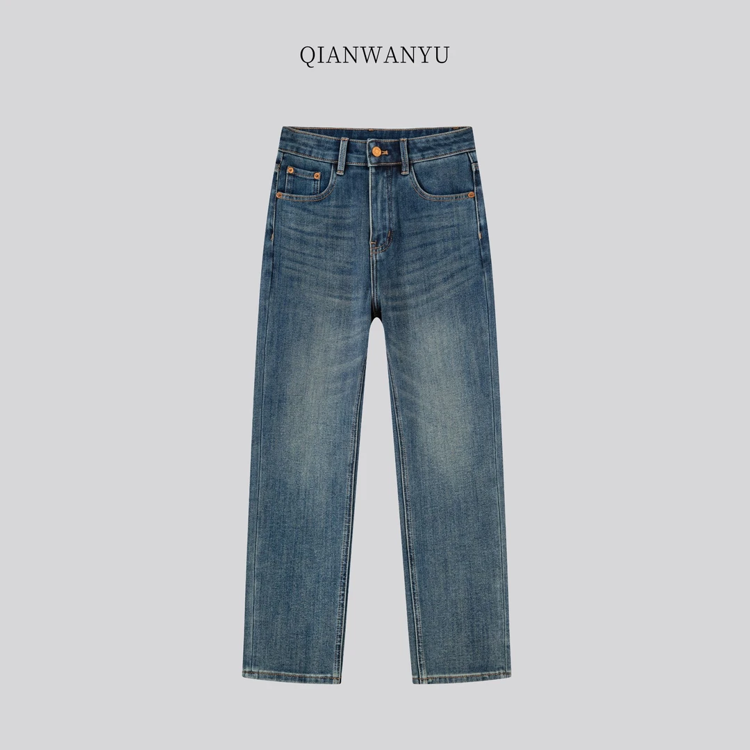 【6628加绒】四面弹 .九分法棍裤 土耳其牛仔裤弹力高腰法棍裤