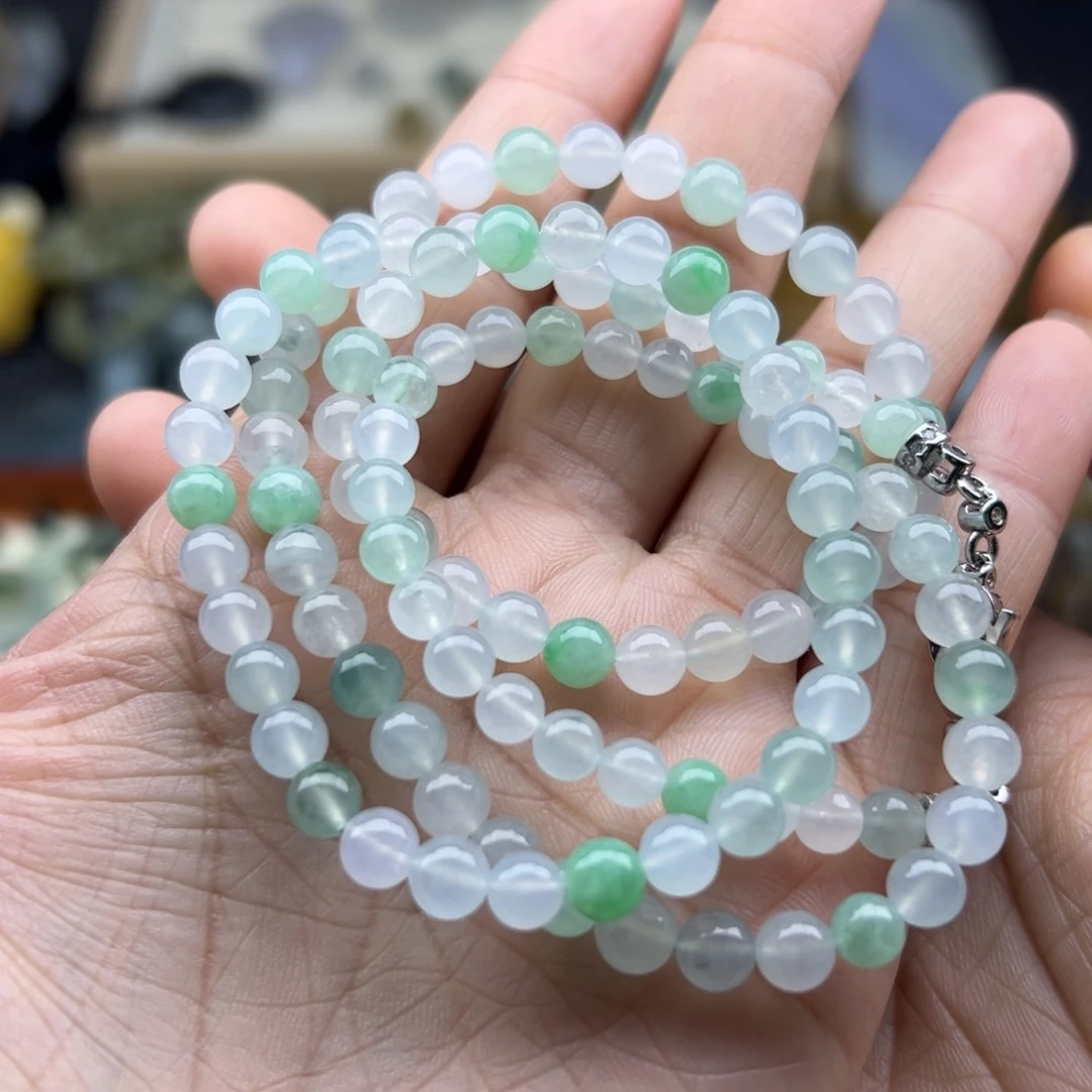 颈饰未镶嵌翡翠珠链