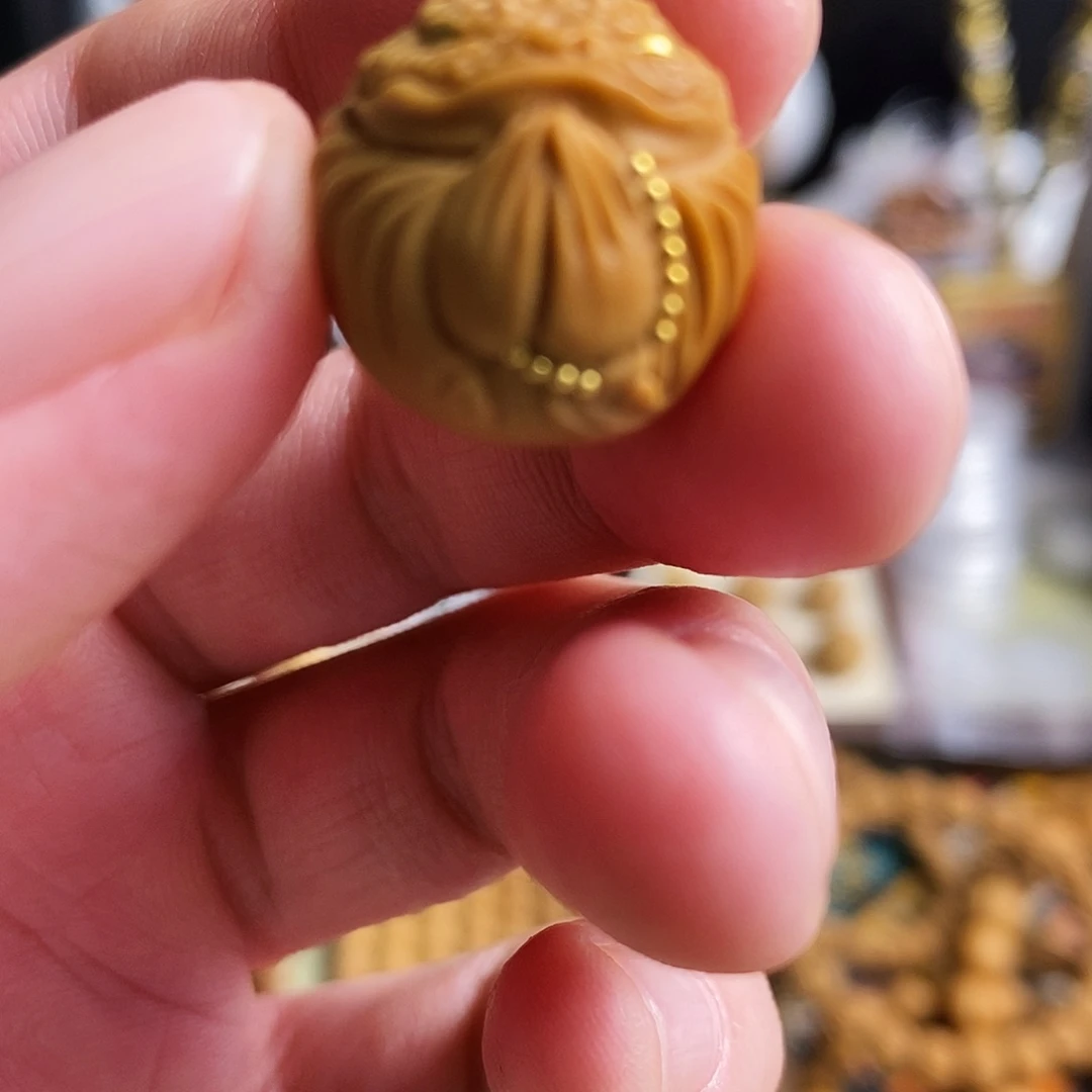 猴头核桃手串金蟾镶嵌