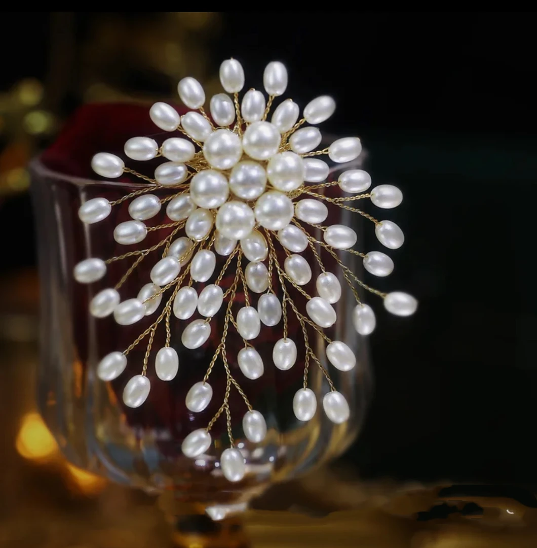 合金胸针 新款簇珠胸针烟花胸花女轻奢气质西装别针配饰