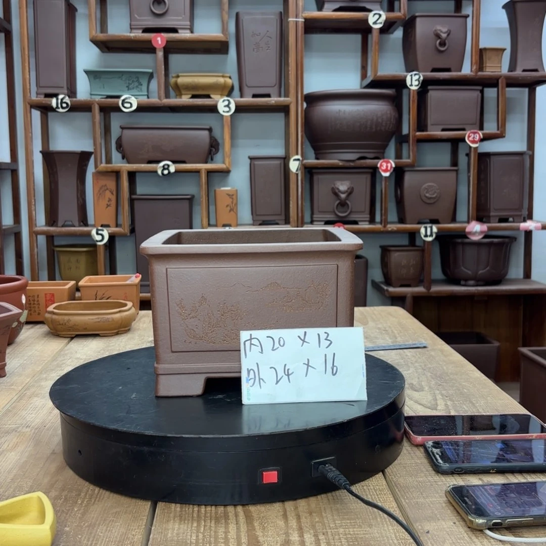 一***橙紫砂花盆福利精品