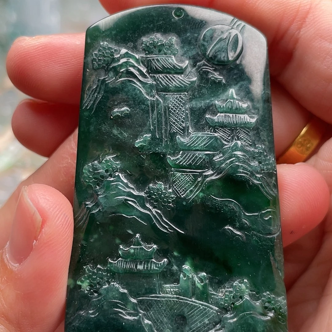 翡翠未镶嵌吊坠(不含链)