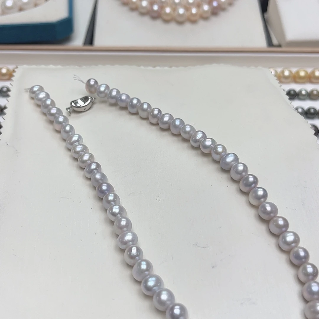 未镶嵌淡水珍珠颈饰7-9内 无核
