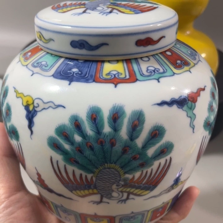 摆件正**戒盖罐摆件瓷器摆件