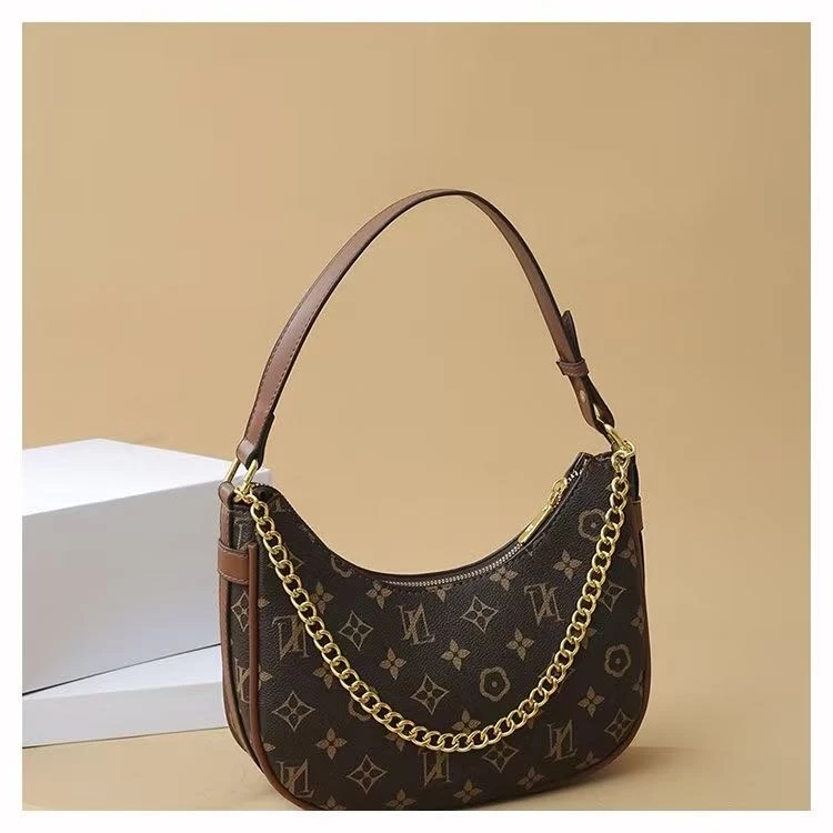 女包腋下包咖啡色pu材质