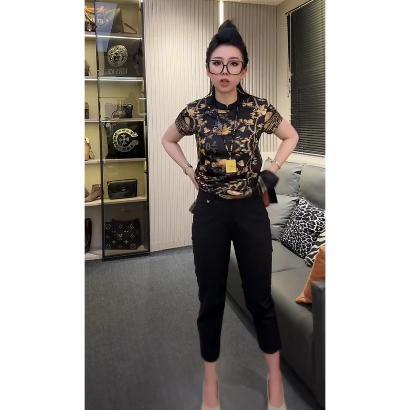 重工百搭高腰直角裤#1313