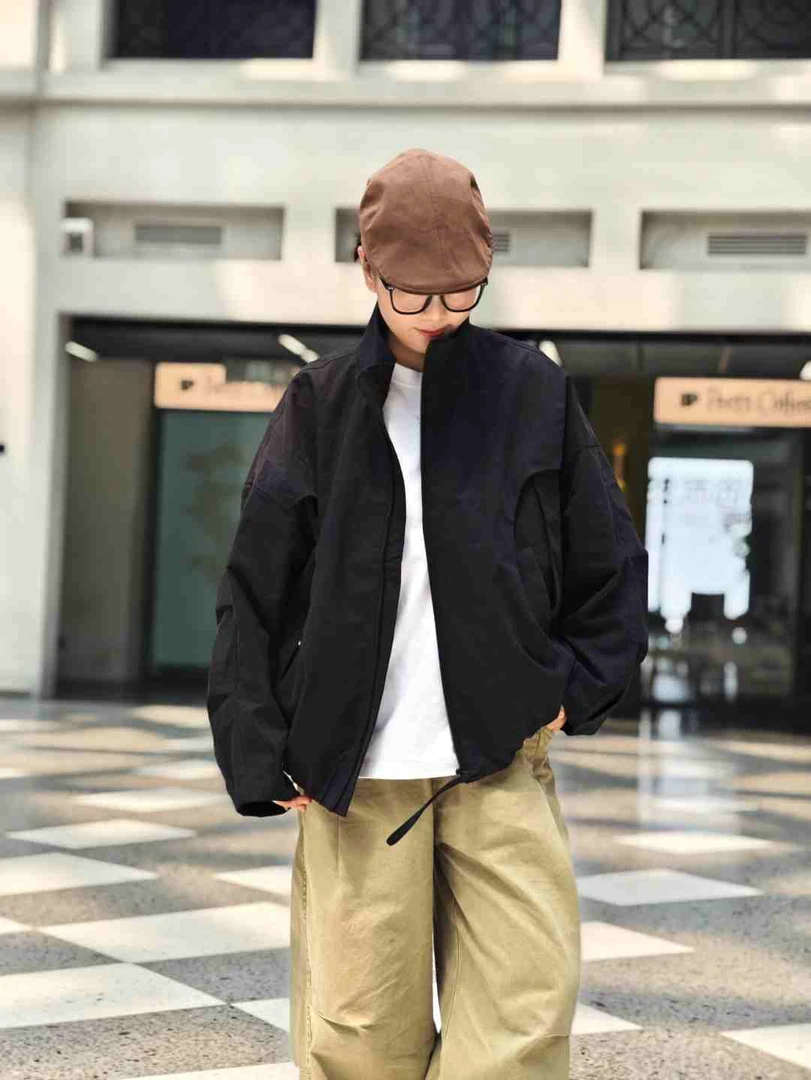 冬季美式百搭夹克棉服复古休闲机能蝙蝠袖外套保暖抗风抗菌棉袄