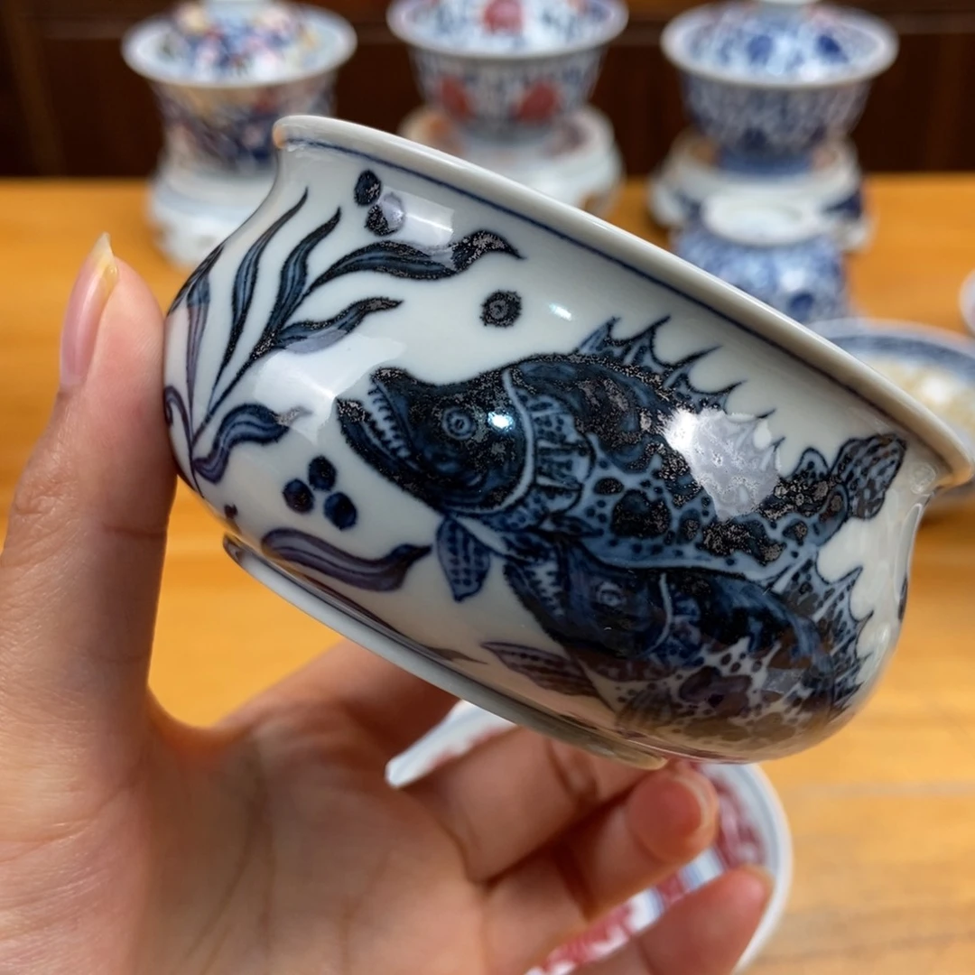 手绘现代茶具非古董