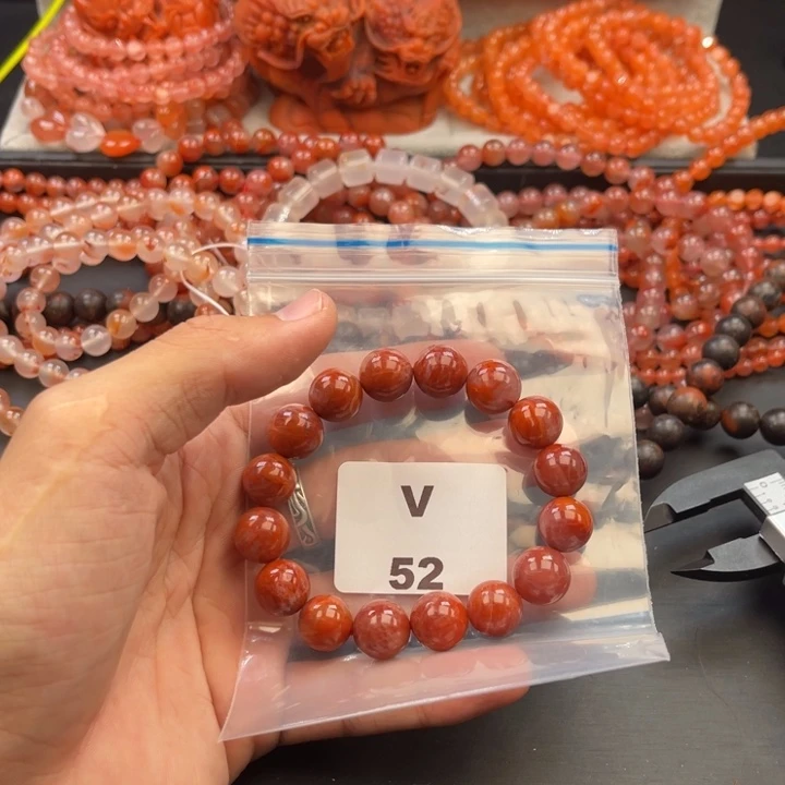 南红玛瑙未镶嵌多样性发货默认微瑕称重12mm