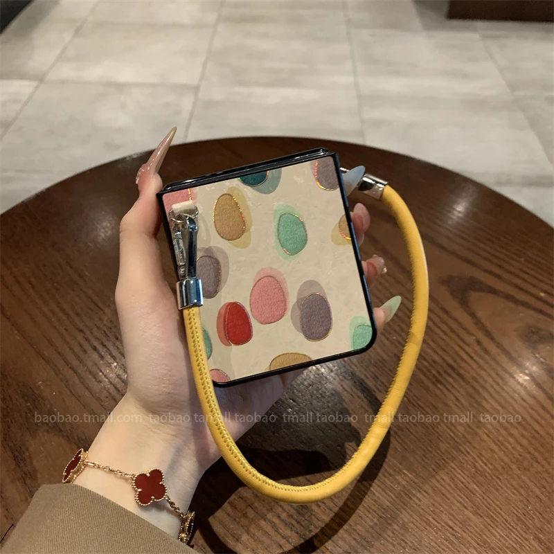 彩色波点适用华为pocket2手机壳magicvflip新款purax小米mixflip2