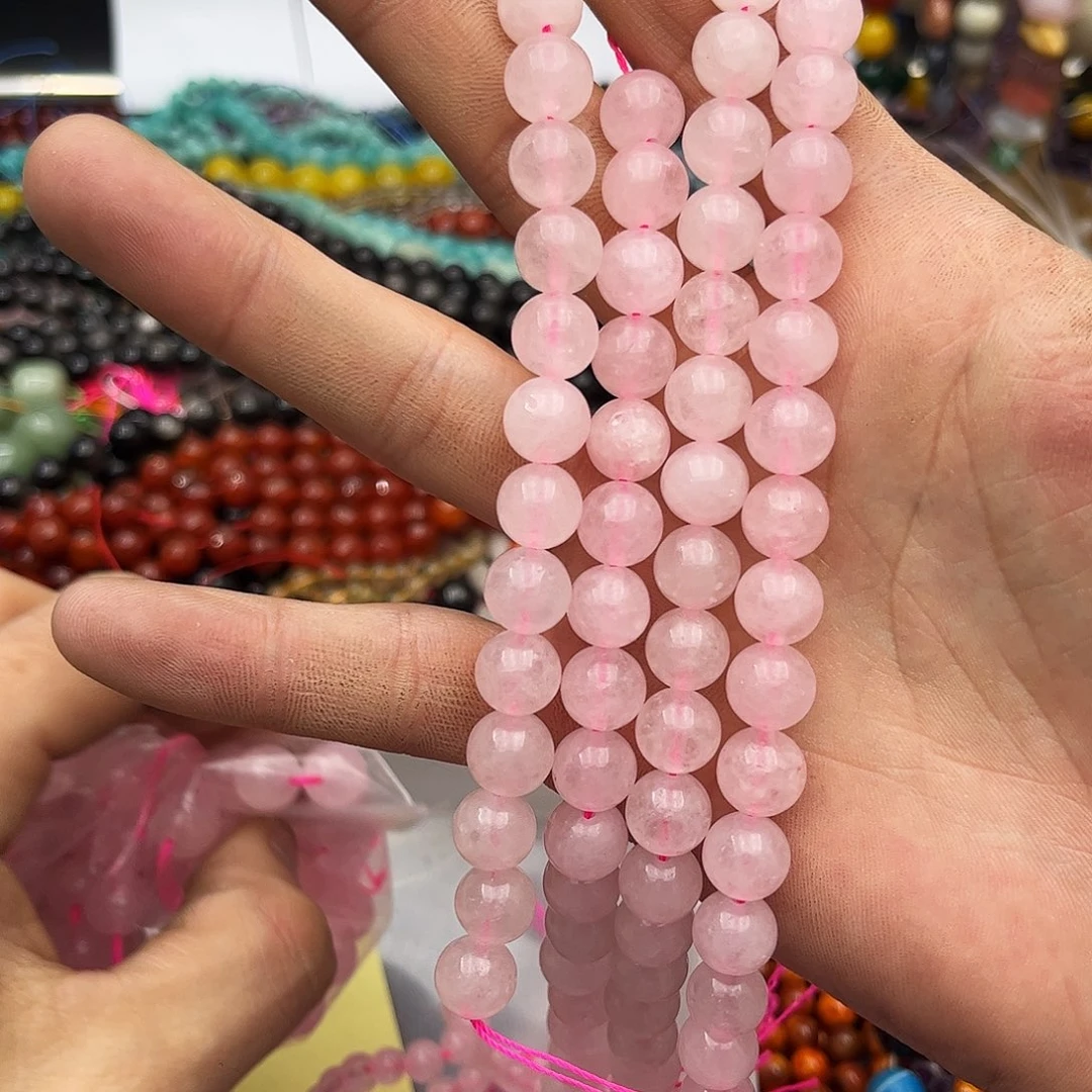 玛瑙/玉髓未镶嵌珠宝半成品k10粉晶