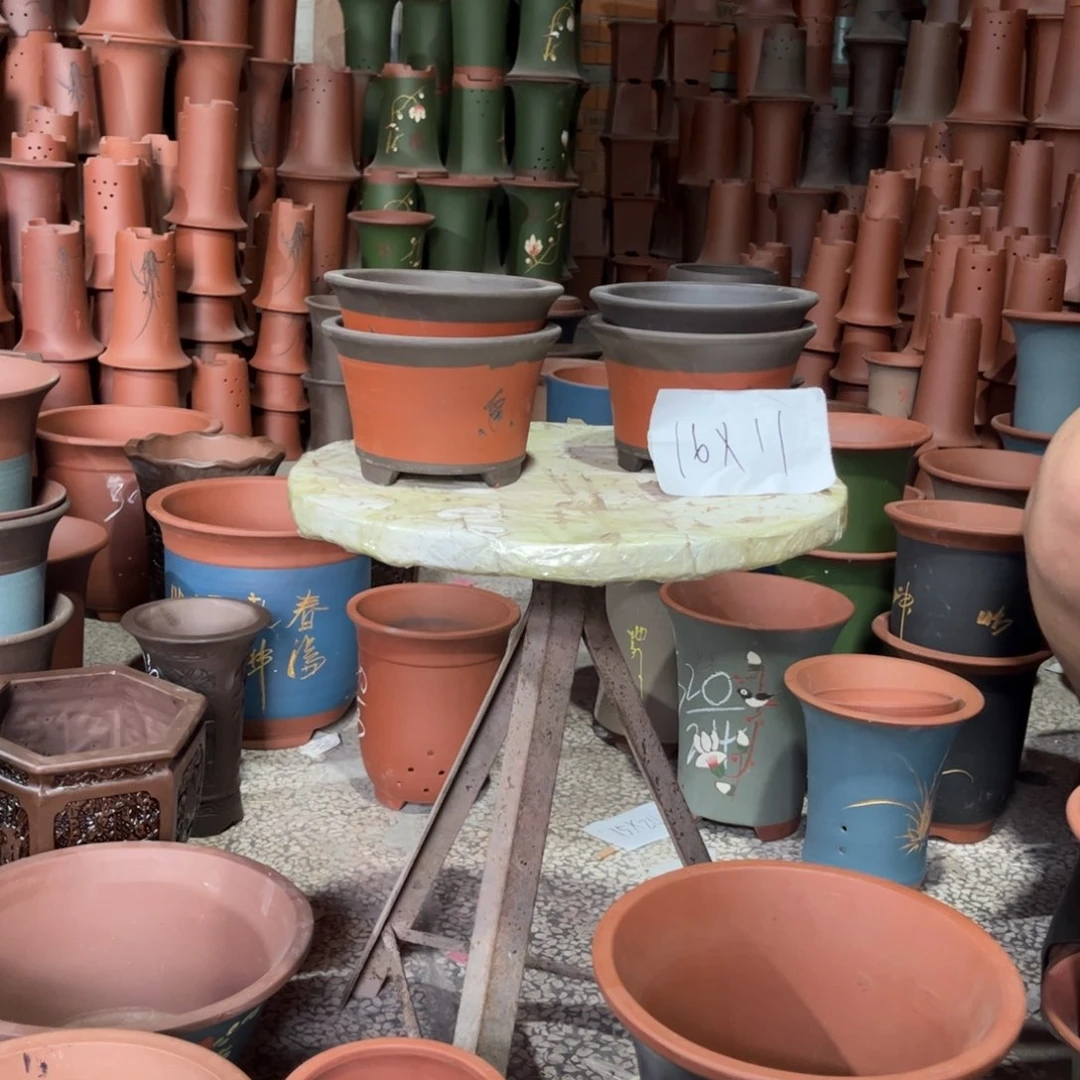 全部花苞紫砂花盆