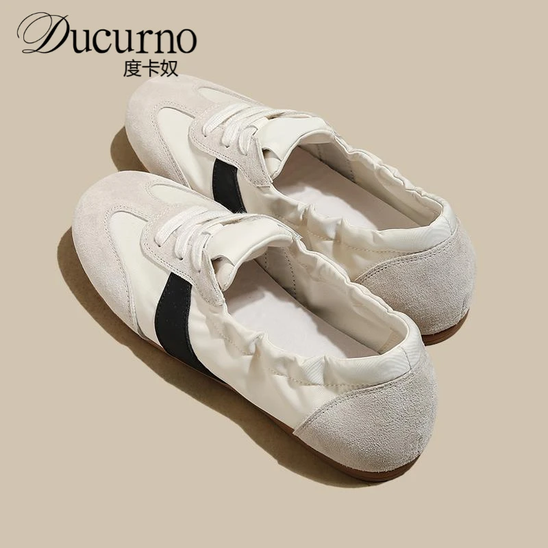 软底德训鞋女2025新款透气百搭运动休闲鞋潮流超火一脚蹬阿甘鞋