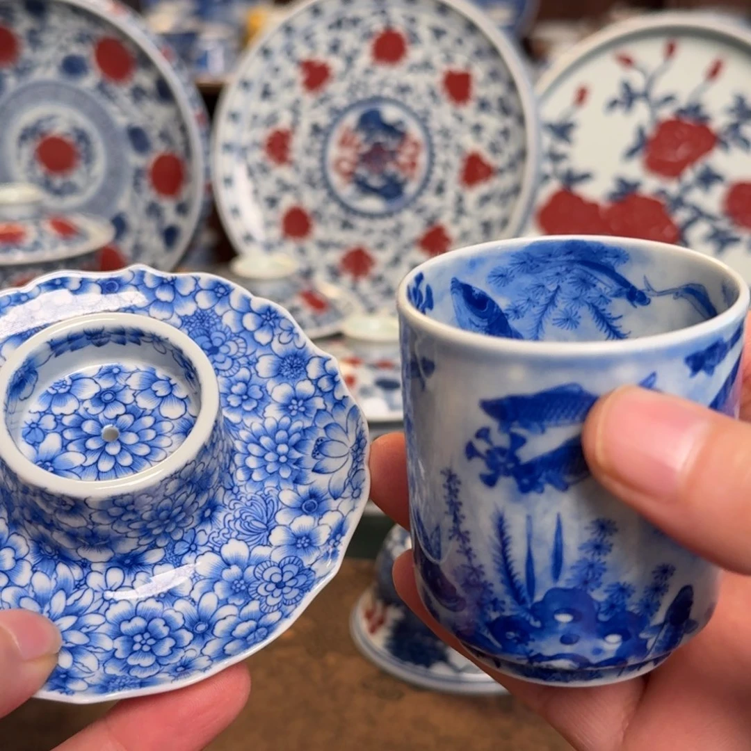 无****纯手工手绘陶瓷茶具两件