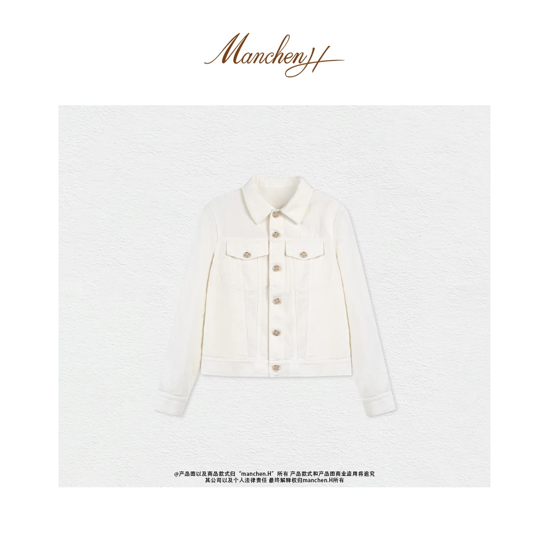 曼辰Manchenh“LP奢场新贵”法国进口精纺软亚麻棉半漂外套