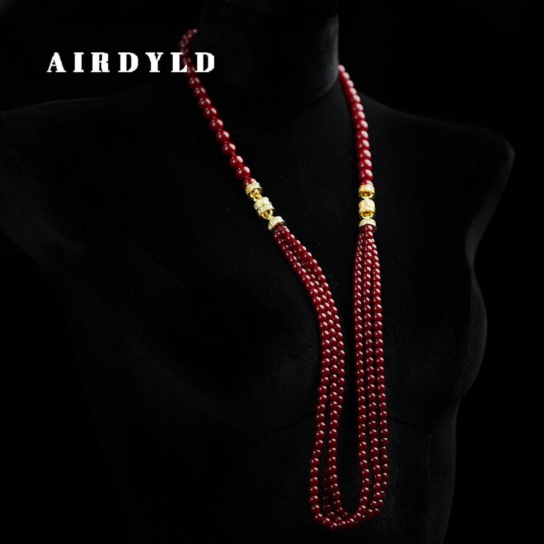 黄铜琉璃项链 【分合浪漫】新年限定 红色多戴款项链长款毛衣链