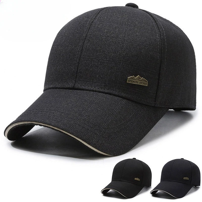 阿媛品质帽子男士新款棉麻棒球帽韩版潮户外休闲百搭中老年春秋硬