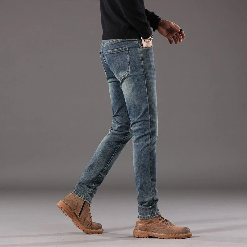 （非图片款）工厂尾货断码清仓牛仔裤男复古做旧长裤小脚裤