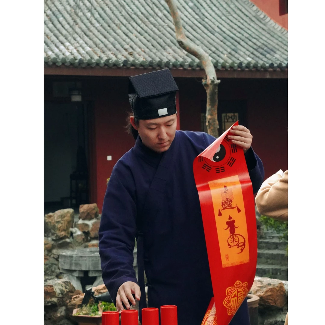 【茅山对联】2026马年老师傅手写春联 道家平安纳福新年春节定门联