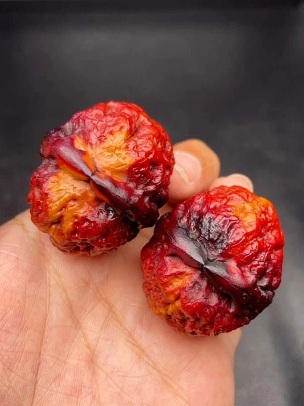 云南铁核桃 文玩核桃 37-38尺七彩老蟾头发货图片同款随机一对