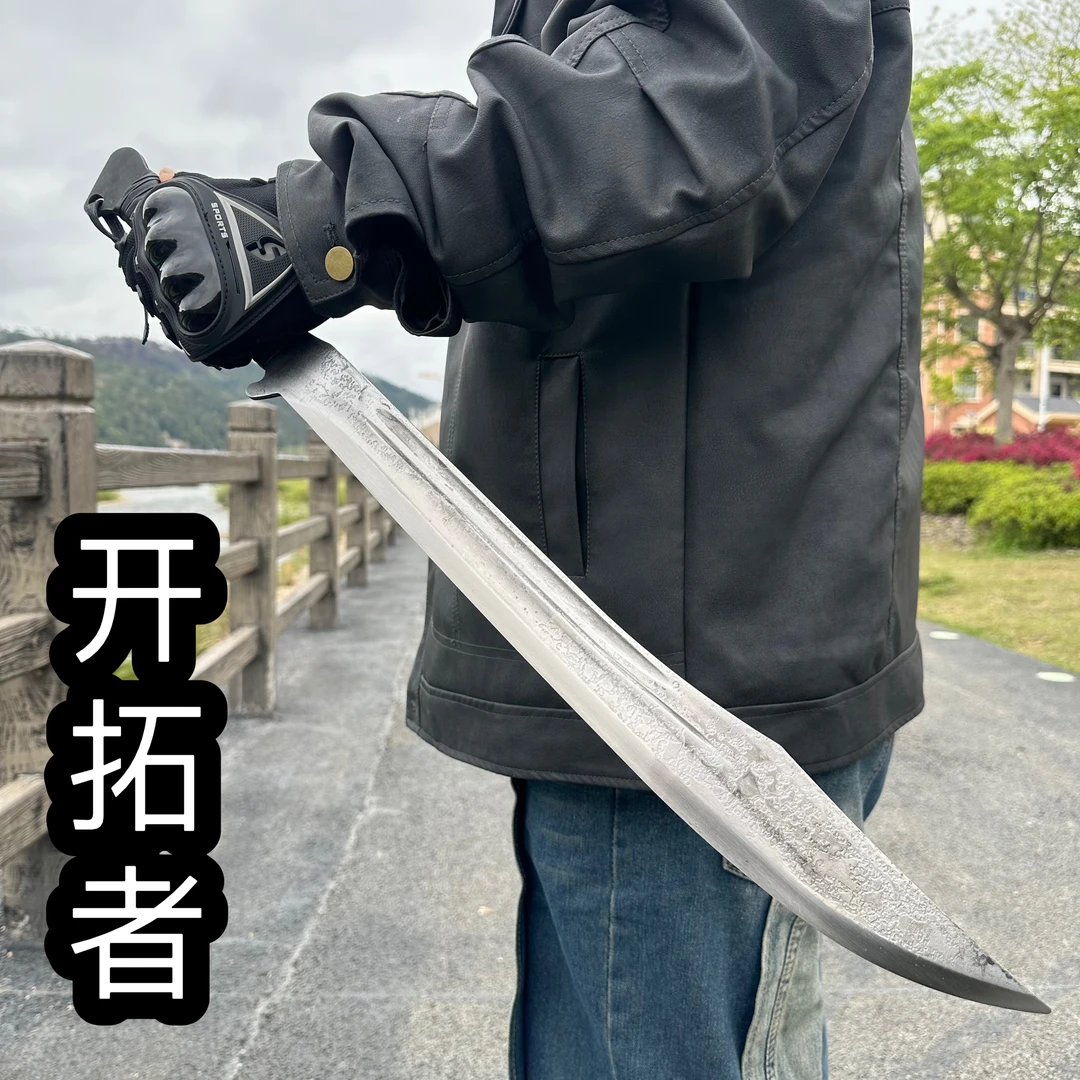 开拓者户外刀弹簧钢唐横刀车载钢刀剑荒野求生长短刀冷兵器未开刃