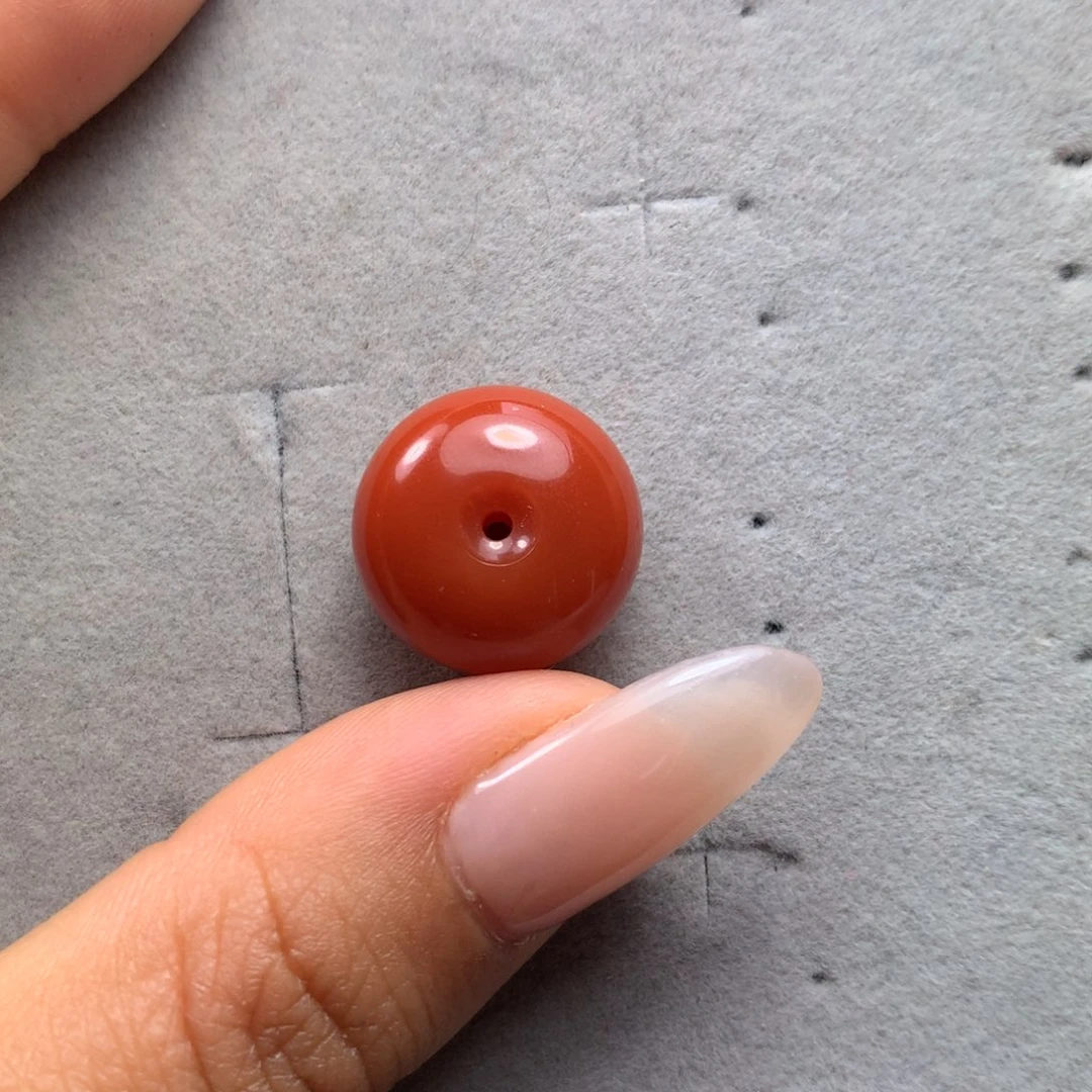 南红玛瑙平安扣未镶嵌秋**瑟