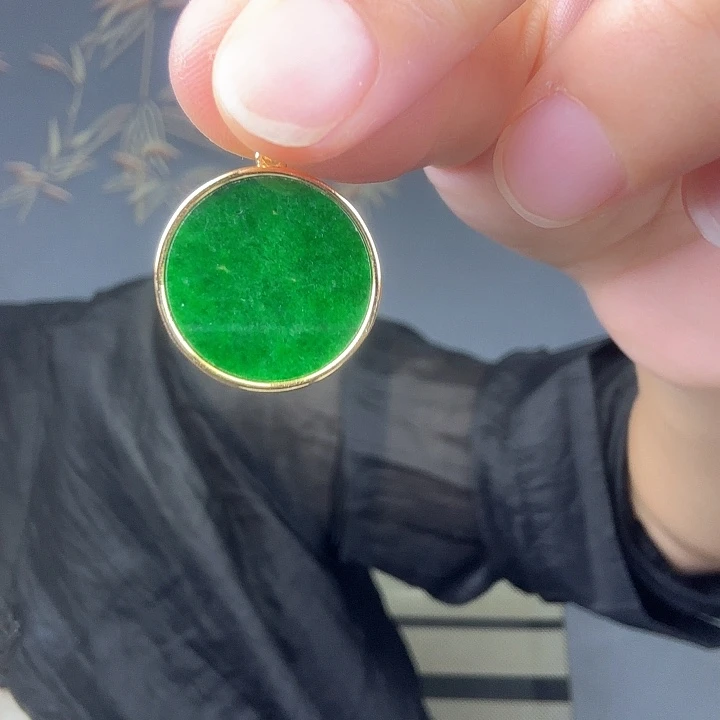 云***儿翡翠银S925镶嵌吊坠(不含链)