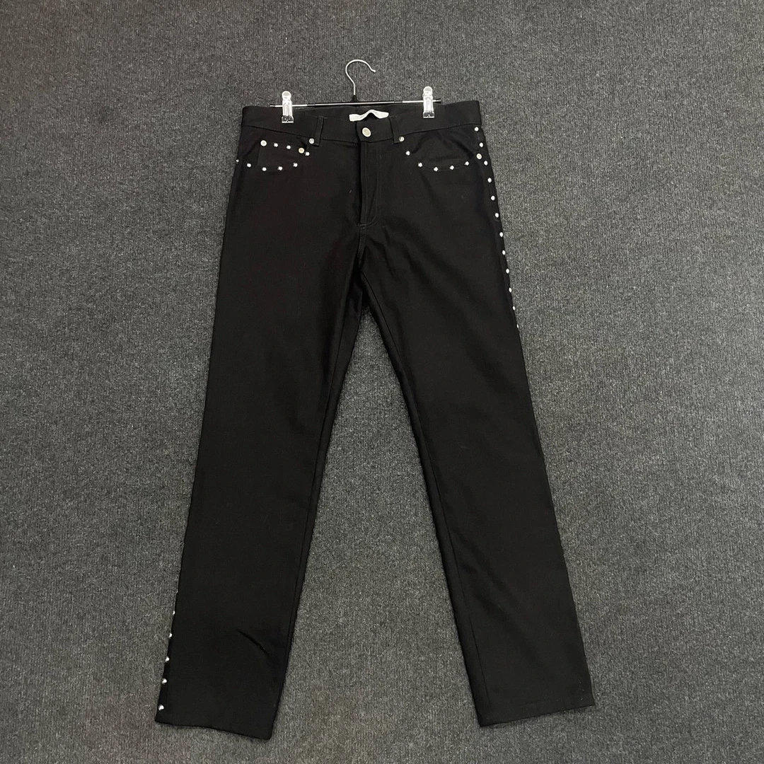 99新 Givenchy/纪梵希 铆钉设计黑色牛仔裤/尺码32