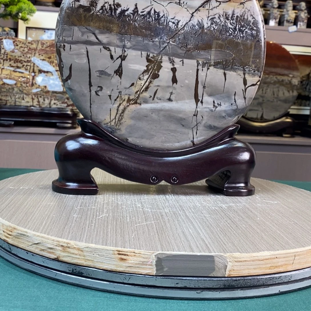 石材广西国画石草花石