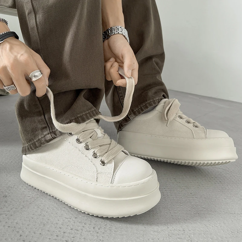 经典设计感隐形增高小白鞋男女同款情侣透气百搭休闲鞋简约风板鞋