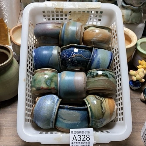 紫砂花盆328微瑕品口径4.5左右